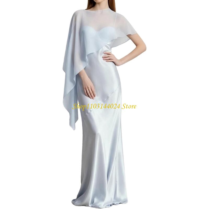 Women'S Formal Wear For Wedding Guest - N5KE ผ้าชีฟองผ้าคลุมไหล่ไหลสำหรับชุดแต่งงานและชุดราตรี
