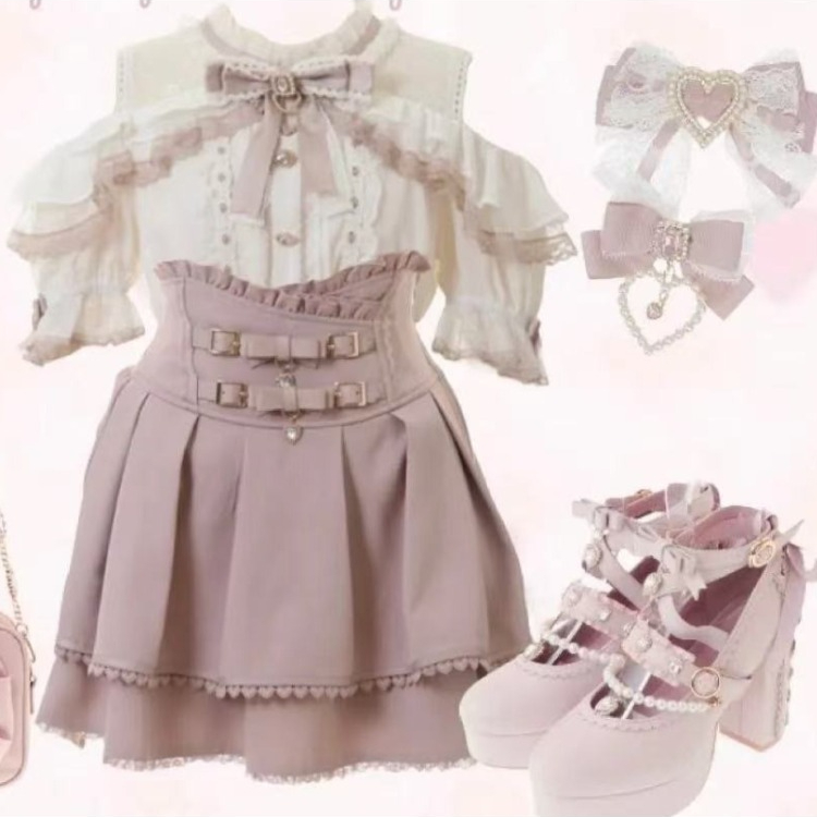 Women Formal Blouses For Evening Wear - เสื้อเชิ้ตลอเลต้าญี่ปุ่นน่ารัก ปี 2026 แต่งระบาย ผู้หญิง สไตล์คาวาอี้