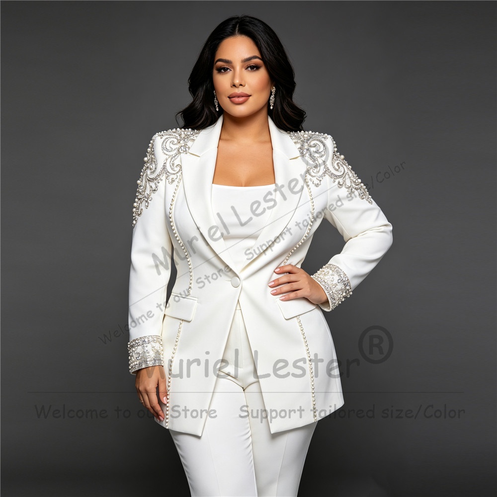ชุดสูทผู้หญิงทำมือหรือชุดแต่งง - Blazer Set Women Formal บทวิจารณ์และราคา