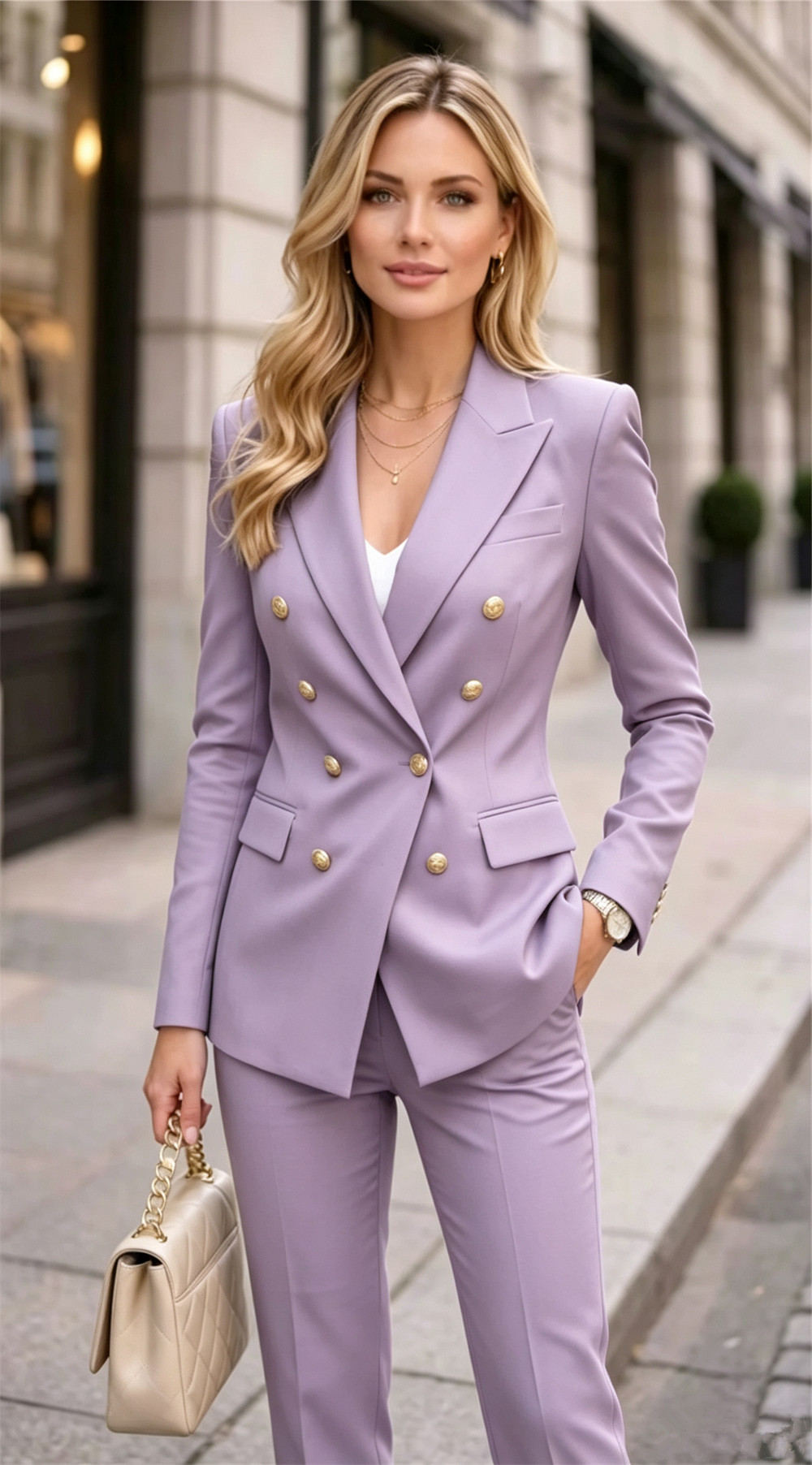 ชุดสูทผู้หญิงลาเวนเดอร์แบบสองช - Blazer Set Women Formal บทวิจารณ์และราคา