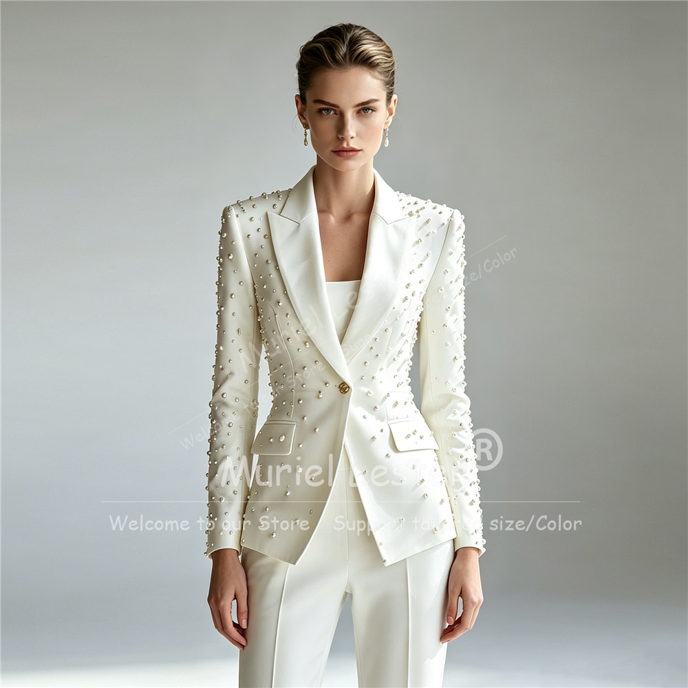 ชุดสูทประดับมุกสุดหรูสำหรับผู้ - Blazer Set Women Formal บทวิจารณ์และราคา