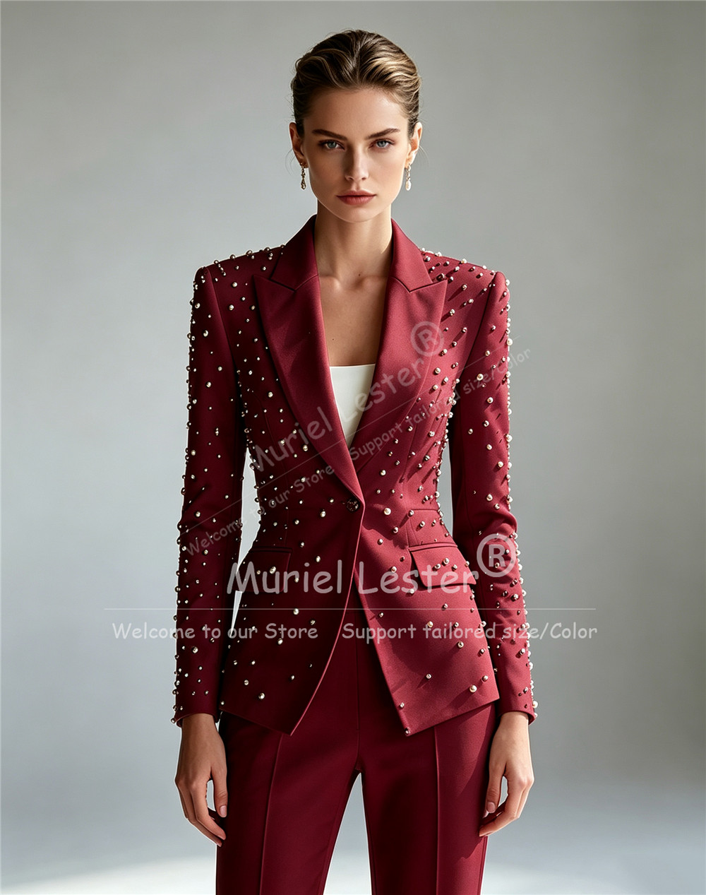 ชุดสูทประดับมุกสุดหรูสำหรับผู้ - Blazer Set Women Formal บทวิจารณ์และราคา