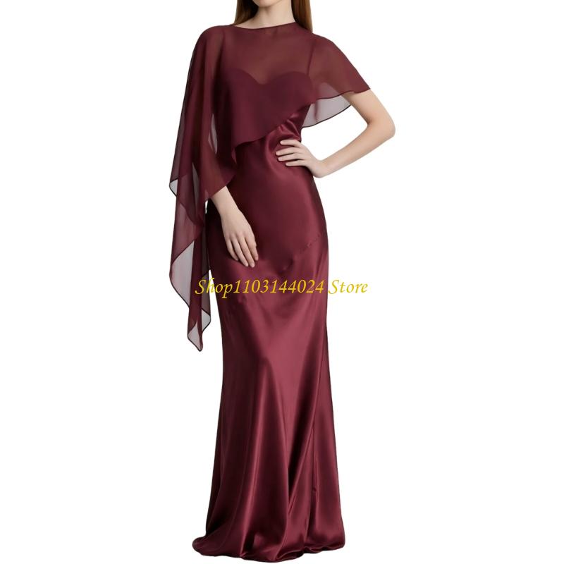 N5KE ผ้าชีฟองผ้าคลุมไหล่ไหลสำห - Women'S Formal Wear For Wedding Guest บทวิจารณ์และราคา
