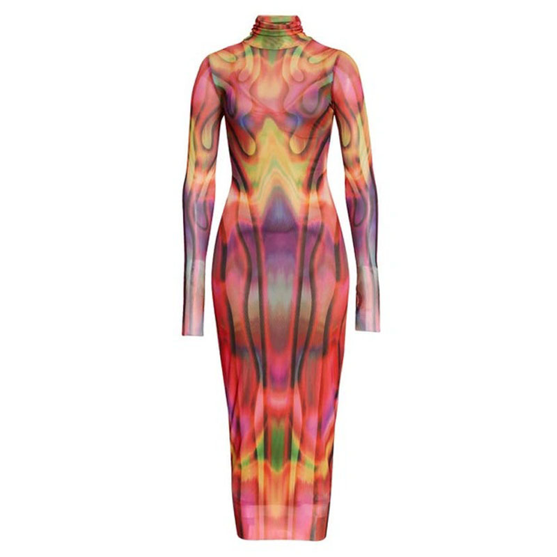 เซ็กซี่ 3D Body Shape พิมพ์ชุด - Formal Wear Gowns For Women บทวิจารณ์และราคา