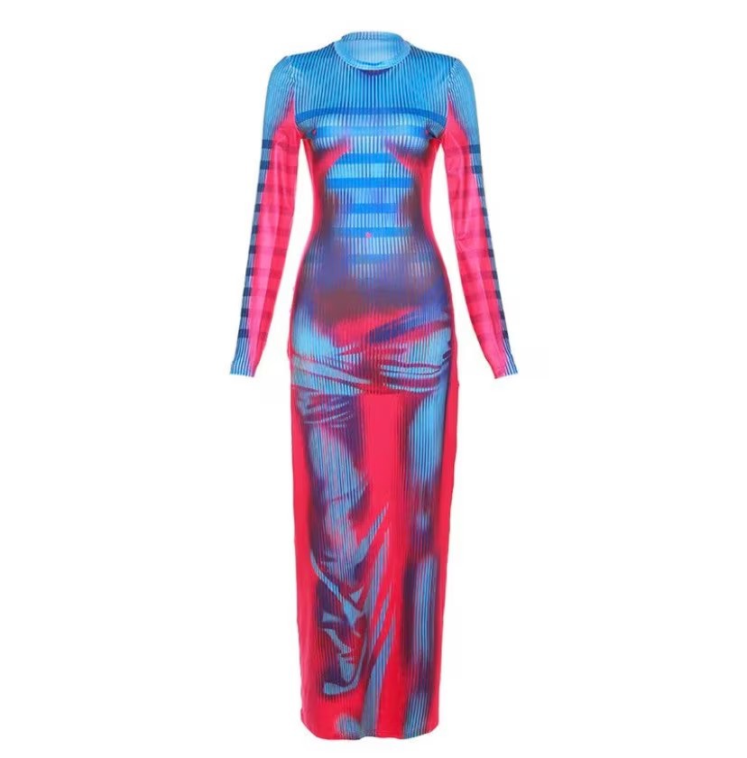 เซ็กซี่ 3D Body Shape พิมพ์ชุด - Formal Wear Gowns For Women บทวิจารณ์และราคา