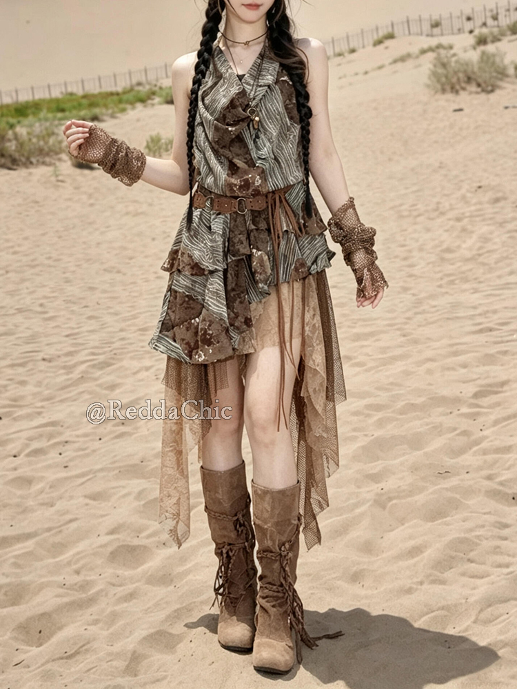 ชุดเดรสสไตล์เรโทรโบโฮ ReddaChi - Shift Dress Sleeveless บทวิจารณ์และราคา
